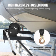 Charger l'image dans la visionneuse de galerie, Amocart Hand Winch Boat Trailer Winch Heavy Duty Rope Crank Polyester Strap & Two-Way Ratchet Manual Operated Hand Crank Winch