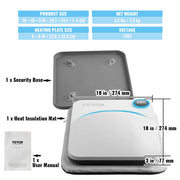 Bild in Galerie-Viewer laden, Amocart 9x9/12x10 in Portable Heat Press Machine DIY Shirt Printing Multifunctional Sublimation Transfer HTV Vinyl T-shirt Bag