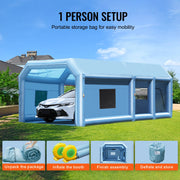 Bild in Galerie-Viewer laden, Amocart Inflatable Paint Booth Inflatable Spray Booth with Powerful Blowers and Air Filter System Portable Car Paint Booth