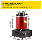 Charger l'image dans la visionneuse de galerie, Amocart Electric Melting Furnace Electric Metal Smelter Foundry Metal Smelting Machine Ceramic Crucible Gold Smelting Kit