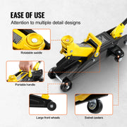 Bild in Galerie-Viewer laden, Amocart Low Profile Floor Jack 2T Heavy Duty Iron Hydraulic Racing Floor Jack Hydraulic Car Jack Single Piston Quick Lift Pump