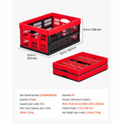 Bild in Galerie-Viewer laden, Amocart 32L 3 Packs Plastic Collapsible Storage Bins Stackable Folding Storage Crates Space-Saving Baskets for Home Organizing