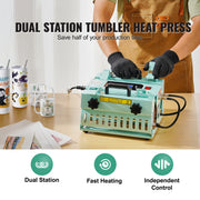 Load image into Gallery viewer, Amocart Tumbler Heat Press Machine 2 Station Heaters 11-30oz Mug Press Tumbler Press Sublimation Tumblers Cups and Mug 19.6lbs