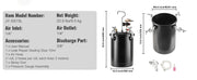 Bild in Galerie-Viewer laden, Amocart Spray Paint Pressure Pot 15L Pressure Pot Tank 60psi Adjustale Pressure Steel Pressure Pot Paint Tank Spray Gun Hose