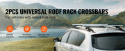 Charger l'image dans la visionneuse de galerie, Amocart Roof Rack Crossbar Adjustable Aliuminum Roof Rail Crossbar Baggage Luggage Carrier 200 LBS Top Roof Crossbar Silver