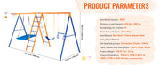 Bild in Galerie-Viewer laden, Amocart Swing Sets for Backyard 600lbs Capacity Swing Set with 1 Saucer Swing Seat 2 Belt Swing Seats Swingset Outdoor for Kids