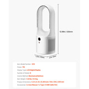 Bild in Galerie-Viewer laden, Amocart Desk Fan Bladeless 12.99 In Kids-Friendly Personal Portable Desk Fan 6-Speed USB Quiet Cooling Small Tower Fan for Home