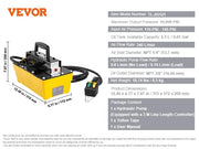 Bild in Galerie-Viewer laden, Amocart 10,000PSI Air Hydraulic Pump 0.61Gal Reservoir & Remote Control Actuator for Automobile Frame Machine & Hydraulic Press