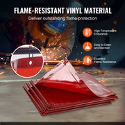Load image into Gallery viewer, Amocart Welding Screen with Frame 6' x 8' Flame-Resistant Vinyl 3 Panel Welding Curtain Screens 12 Swivel Wheels for Workshop