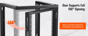 Bild in Galerie-Viewer laden, Amocart 9U Wall Mount Rack 150lbs Max Load Capacity Open Frame Server Network Rack with Cage Nuts Screw for Server IT Equipment