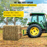 Load image into Gallery viewer, Amocart Hay Spear Bale Spear Capacity Spike Quick Attach Square Hay Red Coated Forks Hex Nut Sleeve for Bucket Tractor Loader