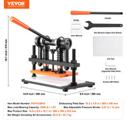 Bild in Galerie-Viewer laden, Amocart Leather Cutting Machine Embossing Plate Manual Die Cutter 0.47 in Pressure Stroke Leather Embossing Machine