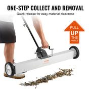 Load image into Gallery viewer, Amocart Rolling Magnetic Sweeper with Wheels Push-Type Magnetic Pick Up Sweeper Large Magnet Pickup Lawn Telescoping Sweeper