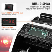Charger l'image dans la visionneuse de galerie, Amocart 1000 Pcs/Min Money Counter Business Cash Register Bill Counterfeit Bill Detector by UV/MG/IR/DD Function for Bank Store