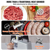 Charger l'image dans la visionneuse de galerie, Amocart Electric Meat Grinder 5 Lb/Min Industrial Meat Mincer with Blade Grinding Plate Sausage Stuffing Blade and 3 Tubes
