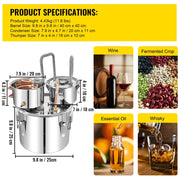 Load image into Gallery viewer, 12L 20L 30L 50L Alcohol Brewing Distiller DIY Moonshine Apparatus Stainless Steel Still Whisky Brandy Home Appliance