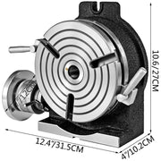 Charger l'image dans la visionneuse de galerie, Amocart 8 Inch/200 MM Rotary Table 3-Slot or 4-Slot Horizontal Vertical MT-3 Rotary Table for Milling 360° Precision Working