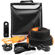 Charger l'image dans la visionneuse de galerie, Amocart Off-Road Winch Recovery Kit with 30000Lbs Tow Straps & D-Ring Shackles Snatch Block Storage Bag for ATV Jeep Truck