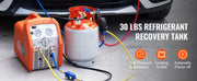Charger l'image dans la visionneuse de galerie, Amocart 30 lbs Refrigerant Recovery Tank with Float Switch Reusable AC Recovery Tank HVAC for All Refrigerant Prevent Overflow