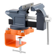 Bild in Galerie-Viewer laden, Amocart Bench Vise 4.5 Inch Portable Workbench Vice with 270° Swivel Base Cast Iron Construction for Woodworking Metalworking