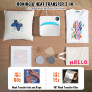 Bild in Galerie-Viewer laden, Amocart 9x9/12x10 in Portable Heat Press Machine DIY Shirt Printing Multifunctional Sublimation Transfer HTV Vinyl T-shirt Bag