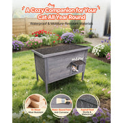 Bild in Galerie-Viewer laden, Amocart Heated Cat House Insulated Wooden House for Outdoor Cats with Heating Pad Openable Asphalt Roof for 1-3 Cats in Winter