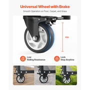 Charger l'image dans la visionneuse de galerie, Amocart 400 LBS Folding Chair Rack Cart with Swivel Casters fit 5 Tables+14 Chairs Storage Dolly Chair Holder for Party Hotel