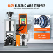 Bild in Galerie-Viewer laden, Amocart Electric Wire Stripping Machine 1.5-25mm Cable Stripper 180W 60ft/min 3 Feeding Holes Wire Peeler Scrap Copper Recycle