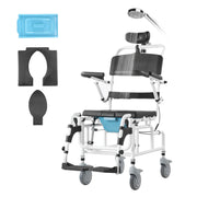 Bild in Galerie-Viewer laden, Indoor Bathroom Shower , Amocart Aluminum Alloy Mobility Chair for Elderly