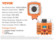 Charger l'image dans la visionneuse de galerie, SucceBuy 500VA-3000VA Auto Variable Voltage Transformer 4 Extra Fuse 110V Input 0-130V Output AC Voltage Regulator Power Supply