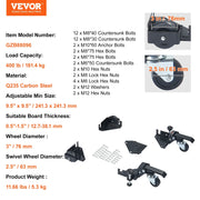 Load image into Gallery viewer, Amocart Mobile Base Heavy Universal Mobile Base Stand Swivel Wheels for Woodworking Equipment Bandsaw Power Tools Machines