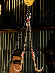 Charger l'image dans la visionneuse de galerie, Amocart 5/16"×2' G80 V-Chain Bridle with 2 Legs & 15" J Hooks & T Hooks Industrial Grade Components Adjustable Chain Design