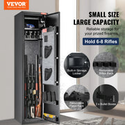 Load image into Gallery viewer, SucceBuy 3-8 Rifles Gun Safe w/ Digital Keypad & Lock Gun Storage Cabinet with Removable Storage Shelf for Home Long Gun Pistols