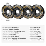 Bild in Galerie-Viewer laden, Amocart Trailer Hub Drum Kits Self-Adjusting Trailer Brake Assembly 7000 lbs Axle Backing Plates for Brake System Part Replace
