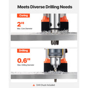 Charger l'image dans la visionneuse de galerie, Amocart Magnetic Drill Press Portable Mag Drill Press Adjustable Speed for Metal Surface Industrial and Home Improvement Orange