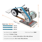 Bild in Galerie-Viewer laden, Amocart Belt Grinder Sander 30 x1-Inch Variable Speed Belt Polisher W/VFD 550W Grinding Polishing for Metalworking Knife Making