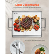 Load image into Gallery viewer, Amocart Stainless Steel Griddle Flat Top Rectangular Plate Grill-Top Griddle Pan Gas Grill Griddle for BBQ Portable Cookware
