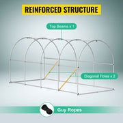 Bild in Galerie-Viewer laden, Customizable Amocart Walk-in Tunnel Greenhouse Galvanized Frame & Waterproof Cover 15x7x7/10x7x7/20x10x7/12x7x7