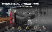 Bild in Galerie-Viewer laden, Amocart Truck Bed Storage Box Lockable Lid Waterproof ABS Wheel Well Tool Box 6.6 Gal with Password Padlock Fit for Driver Side