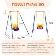 Bild in Galerie-Viewer laden, Amocart Swing Sets for Backyard 600lbs Capacity Swing Set with 1 Saucer Swing Seat 2 Belt Swing Seats Swingset Outdoor for Kids