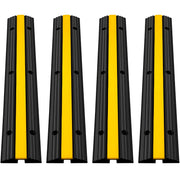 Load image into Gallery viewer, Amocart Modular Rubber Speed Bump 1 Channel Driveway Cable Protector Ramp Wire Cover Cord Guard for Parking Lot Warehouses Use