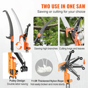 Bild in Galerie-Viewer laden, Amocart Manual Pole Saw Extendable Tree Pruner Sharp Steel Blade for Branches Trimming with Lightweight Aluminum Alloy Handle