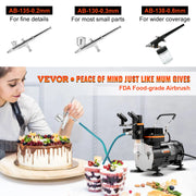 Charger l'image dans la visionneuse de galerie, Amocart Professional Dual-Action Airbrush Kit 120W Electric Spray Gun Air Brush Painting Art Nail Tattoo Makeup Model Sprayer