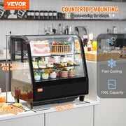 Bild in Galerie-Viewer laden, Amocart Refrigerated Display Case Countertop Pastry Display Case Lighting TURBO Cooling FrostFree AirCooling Rear Sliding Door