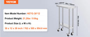 Charger l'image dans la visionneuse de galerie, Amocart Stainless Steel Work Table 500 LBS Load Capacity w/4 Wheels 3 Adjustable Height Levels Heavy Duty Food Prep Worktable