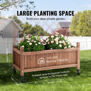 Charger l'image dans la visionneuse de galerie, Amocart Wood Planter with Trellis Outdoor Raised Garden Bed with Drainage Holesfor Vine Climbing Plants Flowers in Garden