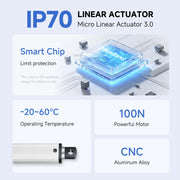 Load image into Gallery viewer, Small Linear Actuator DC12V 24V 10-200MM 10KG Electric Motor for Cabinets Window Opener Robotics with Free Bracket