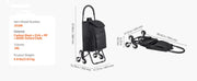 Bild in Galerie-Viewer laden, Amocart 36L 110Lbs Grocery Cart Folding Shopping Cart Hand-pulled Trolley Household Portable Storage Stair Climbing Handcart