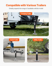 Bild in Galerie-Viewer laden, Amocart 2000 lbs Trailer Jack Stand 10" Lift Weld-on Pipe-Mount Bracket Support Legs Corner Steady Camper Parts for RV Yacht