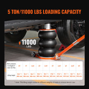Load image into Gallery viewer, Amocart Air Jack 3/5 Ton Pneumatic Lifting Jack with Heightened Column Adjustable Handle Thick Rubber Pad for Sedan SUV Pickup